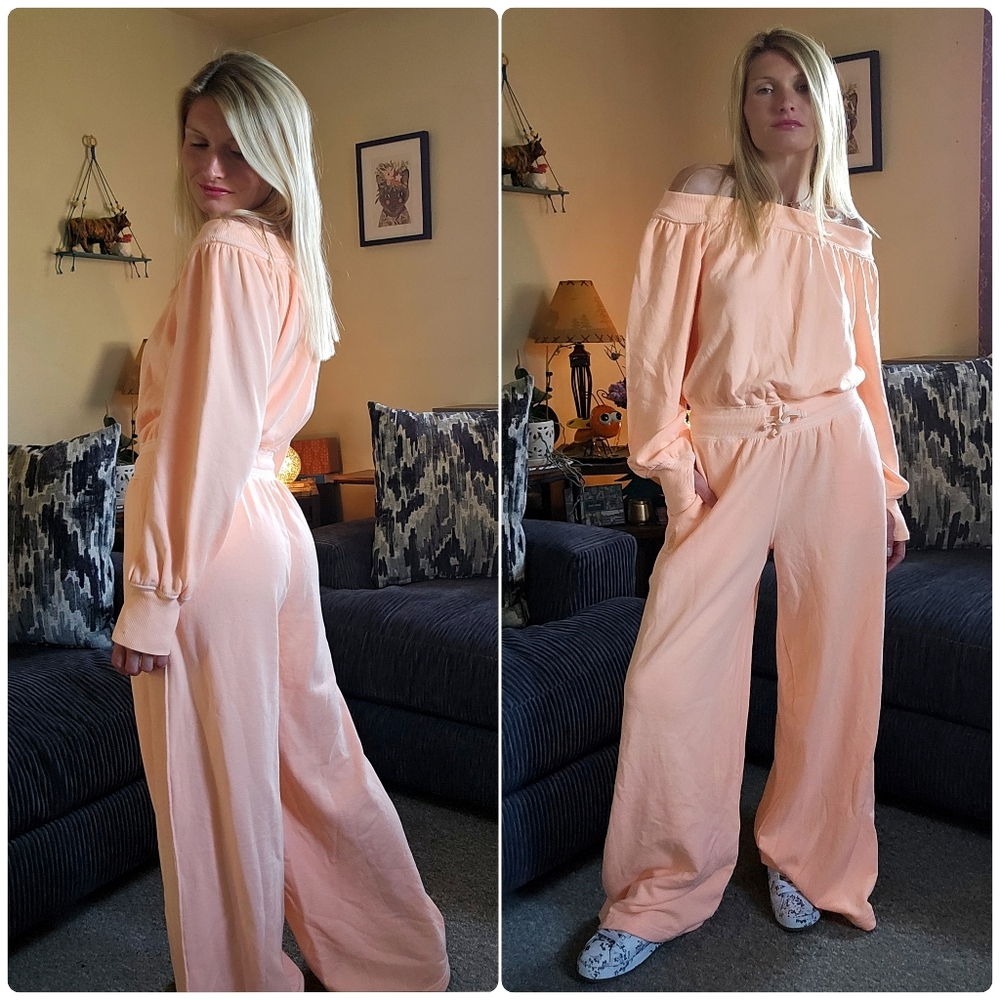 NWOT FP Movement One To Beat Onesie Pastel Peach Size XS - Picture 7 of 8